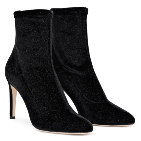 COPY - Giuseppe Zanotti Velvet Stretch Glitter Bootie - Picture 3 of 12